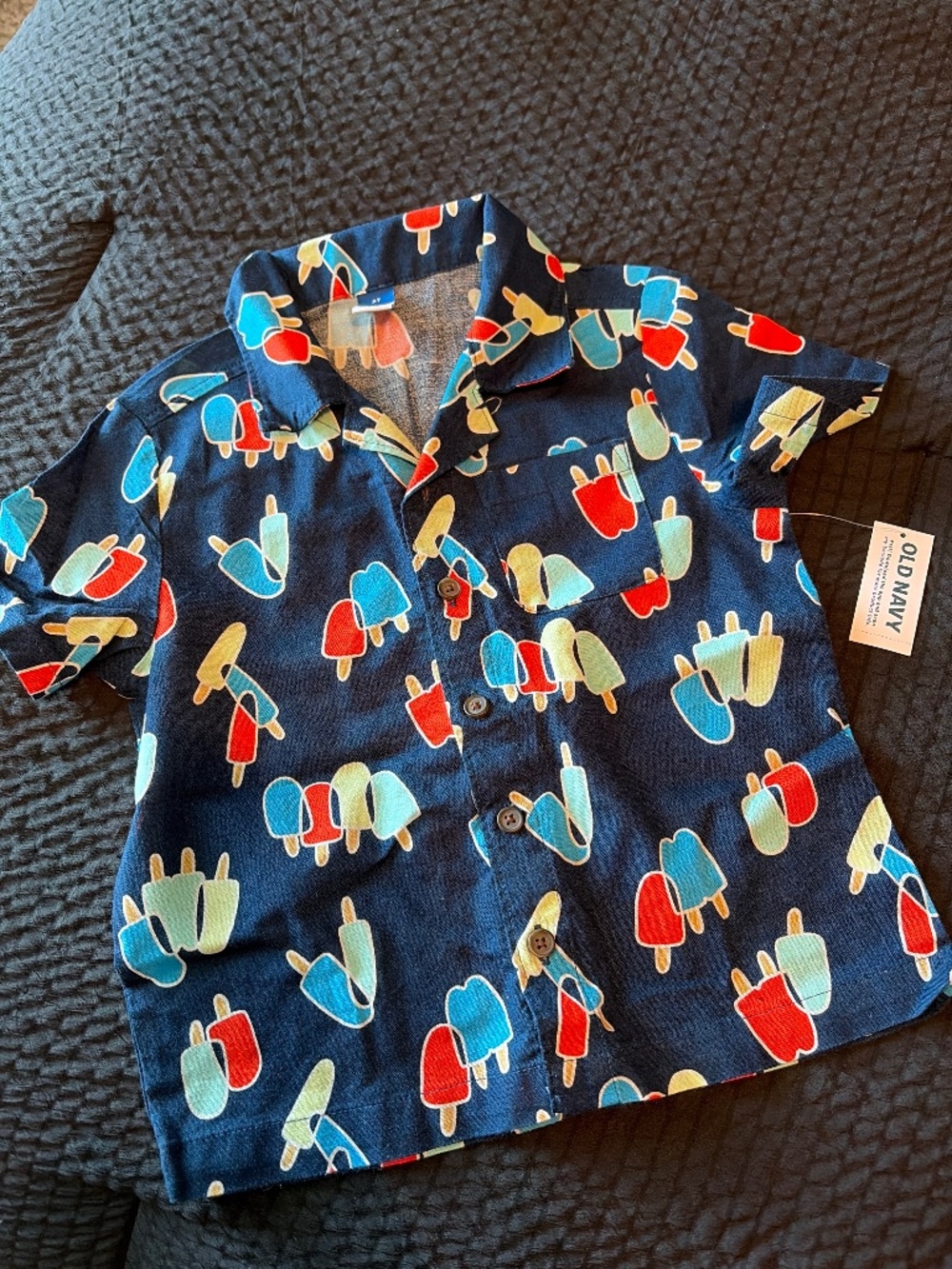 Popsicle toddler boy button shirt